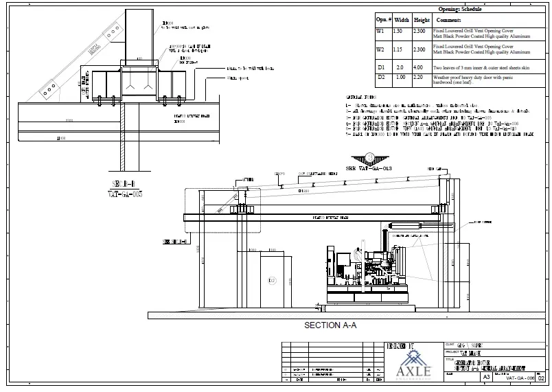 An Axle shop drawing
